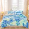 Set Copripiumino Peluche Tie Dye Y2K da 3 Pezzi ( 1 Copripiumino + 2 Federe), Set Biancheria da Letto Morbido e Caldo