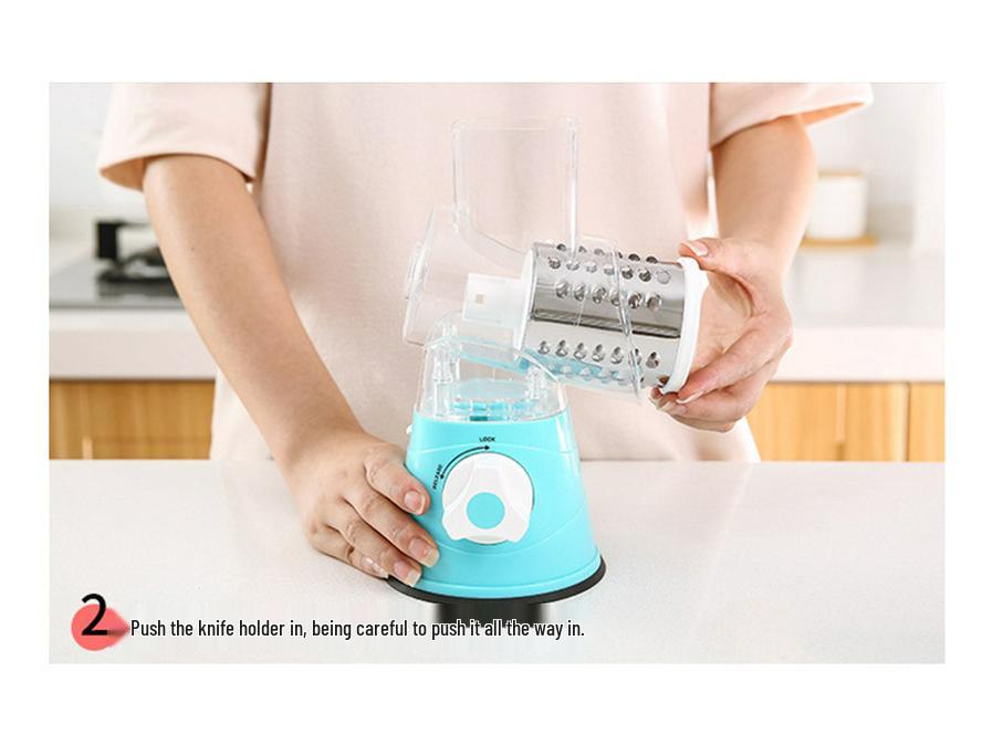 First-Gen Hand-Crank Multifunctional Vegetable Cutter & Grater