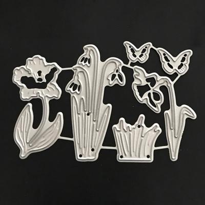 Cutting Die Butterfly Flower Jungle Pattern Washable Carbon Steel Scrapbook Paper