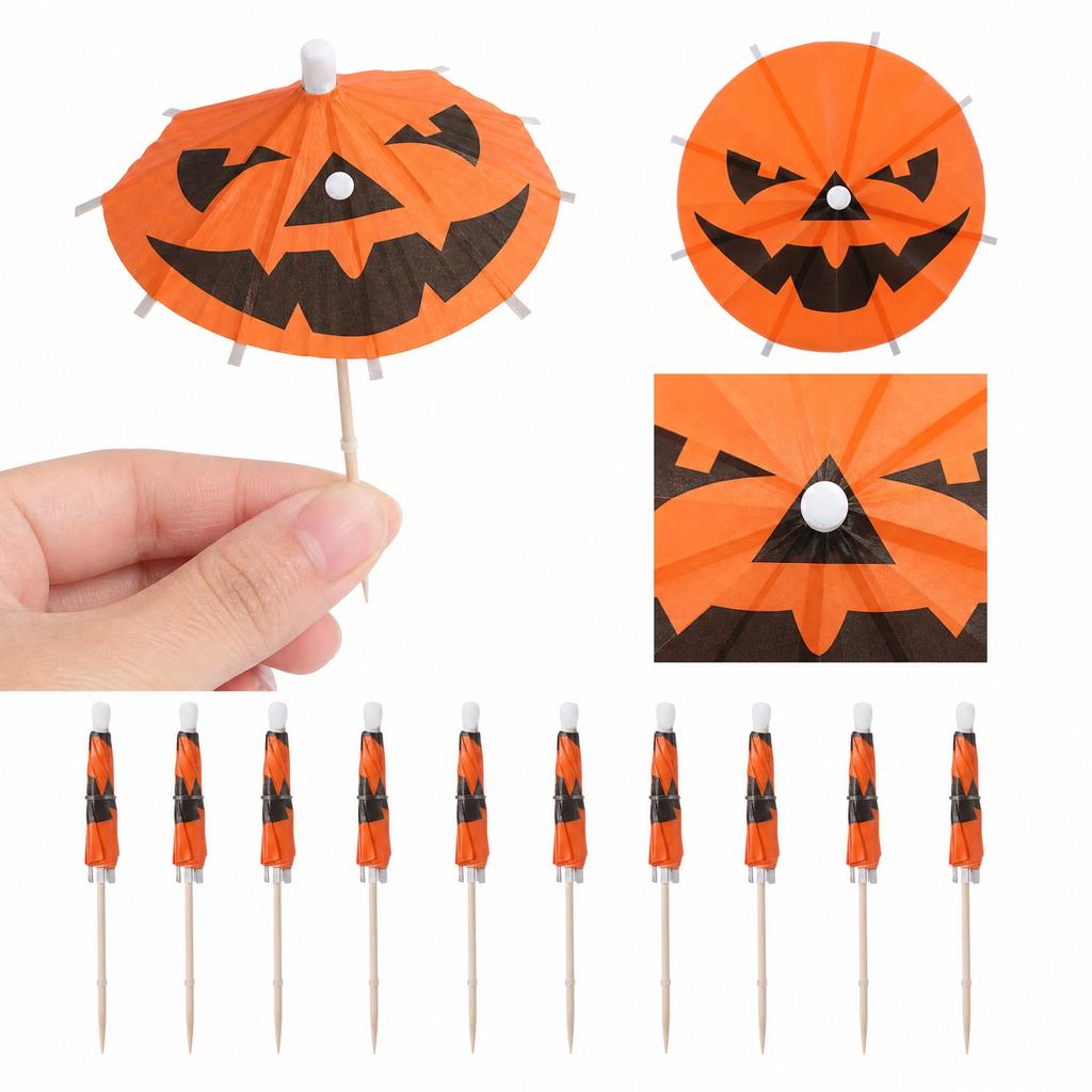 Cocktail Umbrellas 100 Count - Drink Umbrellas for Party Decorations, Appetizers, Drinks, Pool Party Supplies, Summer and Halloween