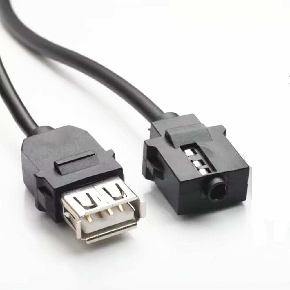 Car Dash Mount AUX USB Port Panel Auto Boat USB Extension Cable Adapter 15CM