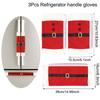 Christmas Refrigerator Handle Covers Plush Cloth Appliance Handle Cover Christmas Decorations for Home 2024 Navidad Noel NewYear