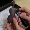 Reusable Decorative Pendant Retro Cello Keychain, Faux Leather Charm with Key Ring, Stylish Instrument Keychain Players for Car Home Keys, Music Lover