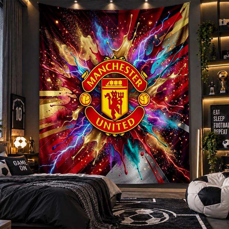 Wandbehang Tapisserie Manchester United Drucktuch für Wohnzimmer Schlafzimmer Heimdekoration