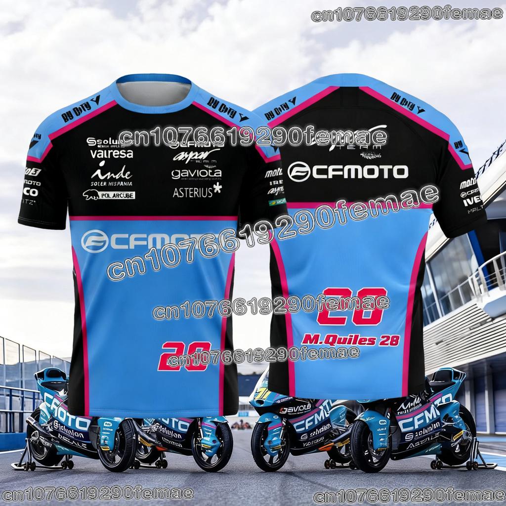 Camiseta de Aficionado CFmoto Aspar Racing Team 2026 Manga Corta Moto Deporte Casual Moda Cómoda Camiseta Diaria Para Hombres Y Mujeres