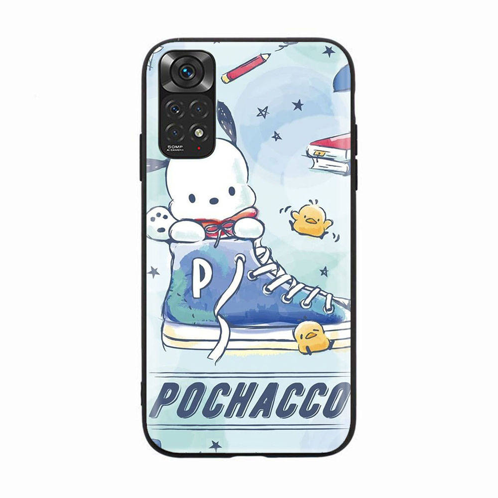 

Черный чехол для Xiaomi Poco X6 X4 M5 M6 F5 F6 C65 C55 C50 C51 C40 Pro Redmi 14C A3X 13C 12C 11T 10A 9C Note 7 6 8A Plus H-31 Pochacco Redmi Note 9 Pro Max серый