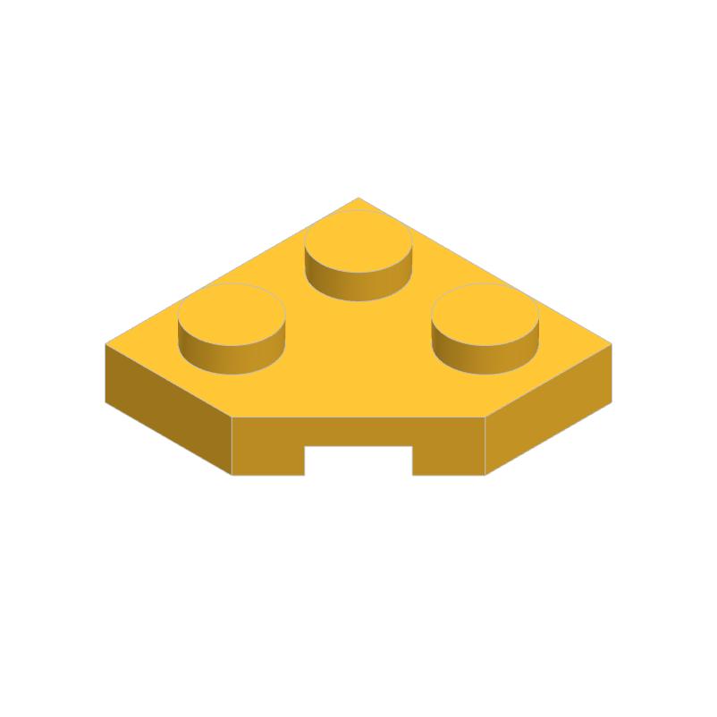 10 Peças 26601 Placa de Cunha 2x2 Canto Chanfrado Bloco Moc Compatível com Tijolo DIY Brinquedo Infantil Peça de Montagem