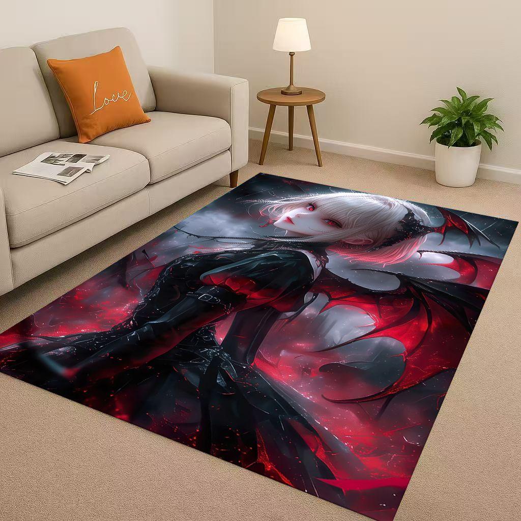 27 Style Gothic Dark Sexy Girls Cartoon Anime Characters Living Room Non-Slip Area Rug Carpet for Bedroom Playroom Sofa,Doormat