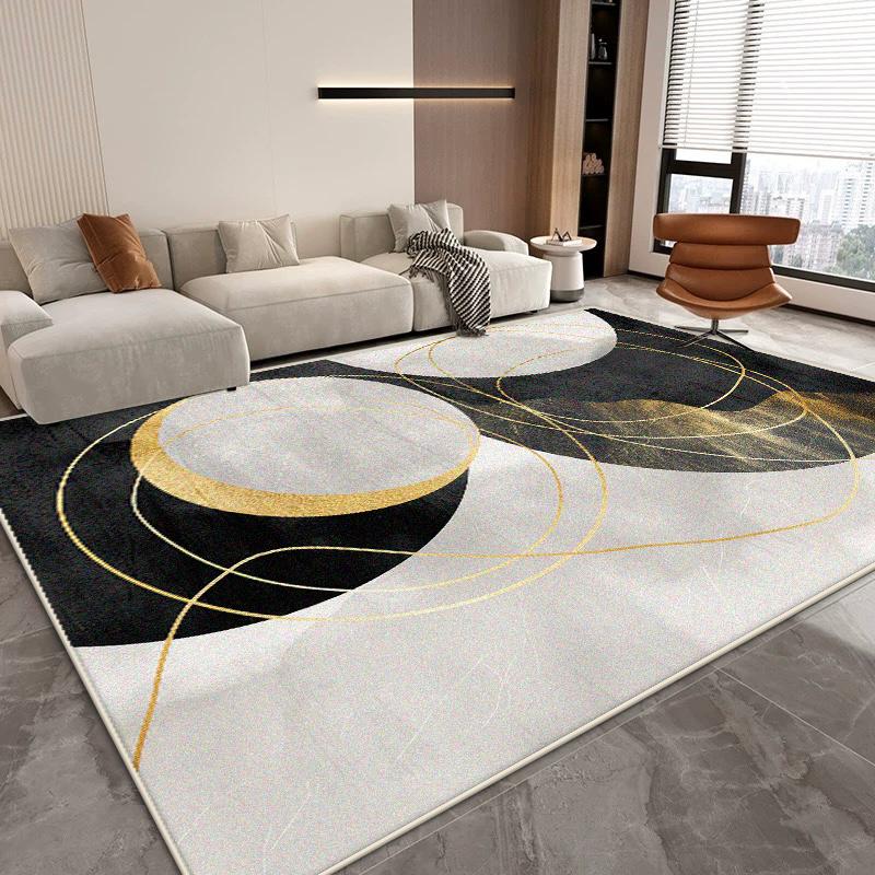 Nordic Abstract Living Room Carpet Modern Decoration Home Easy Clean Washable Rug Large Size Bedroom Sofa Non-slip Floor Mats