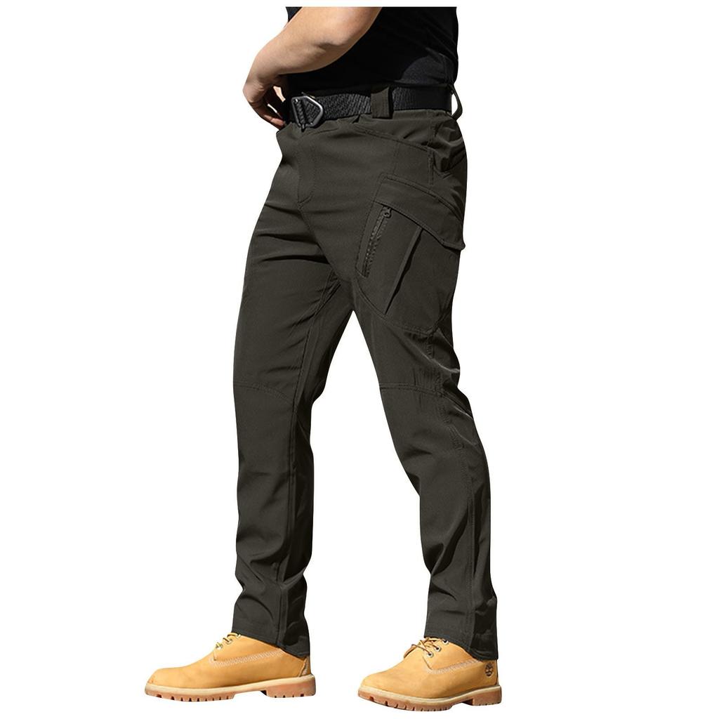 Men's Tactical Waterproof Pants, Outdoor Hiking Cargo Pants with Multi-Pockets, Lightweight Durable Work Trousers