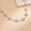 Temperament Fashion Bow Cross Necklace Simple Imitation Pearl Tassel Long Section Collarbone Chain