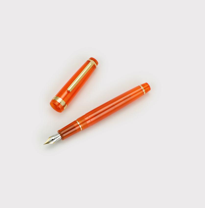 Jinhao 82 DIY Transparency Fountain Pen Acrylic Ink Spin Golden EF/F Nib Elegante Business Office School Supplies Writing Pen