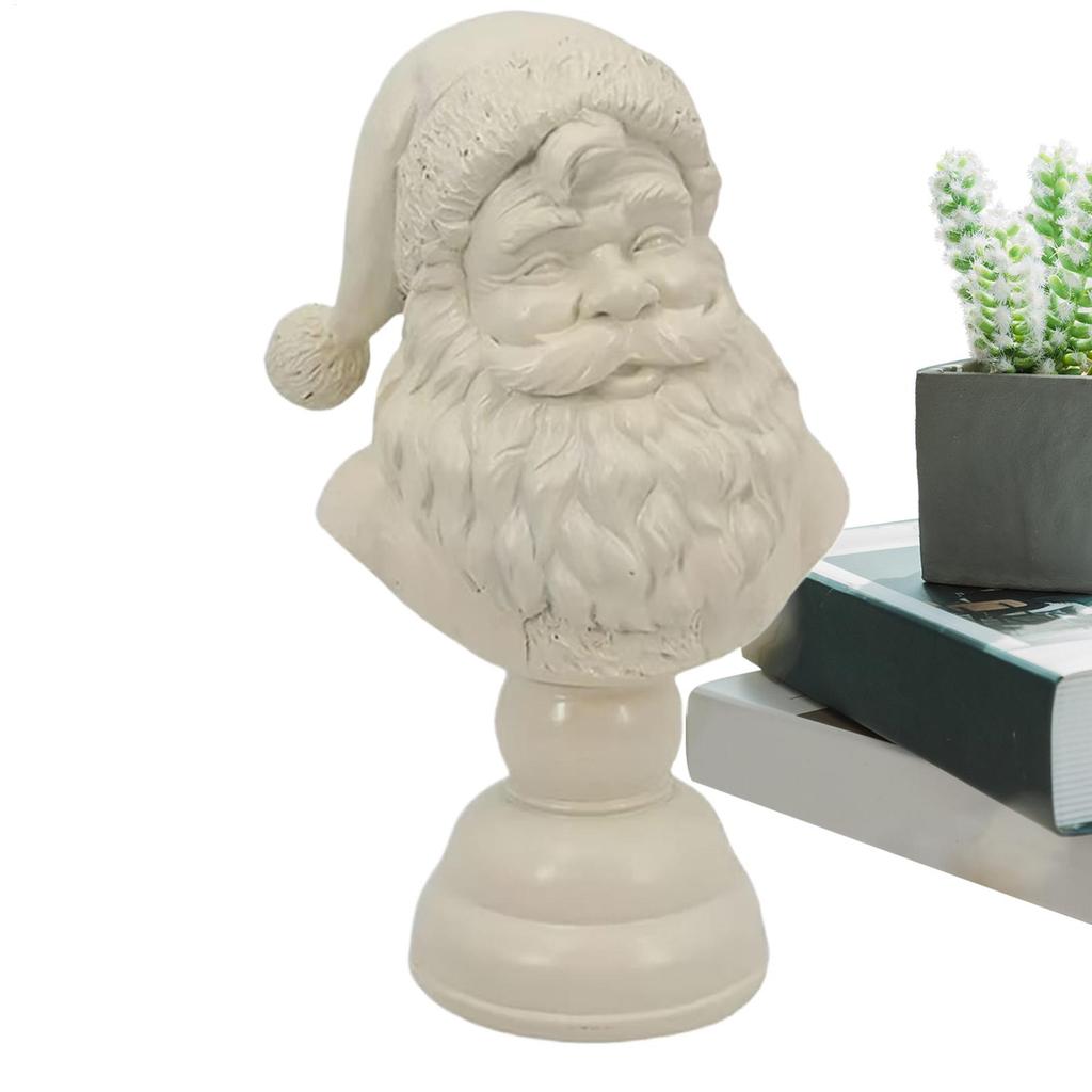 Santa Claus Statues Resin Sculpture Collectibles Christmas Resin Statue for Living Room Bedroom Counter Bookshelf decoration