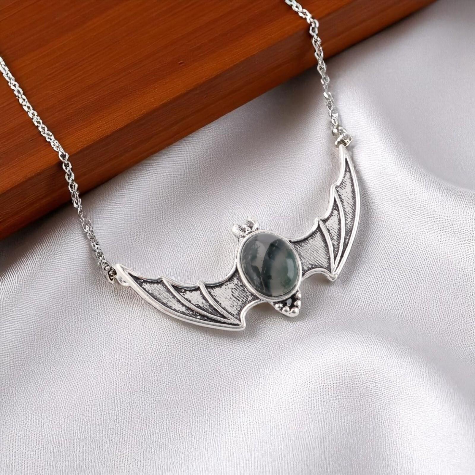 

Natural Moss Agate Gemstone 925 Sterling Silver Jewelry Pendant 1 Gift For Wife CP-33-27