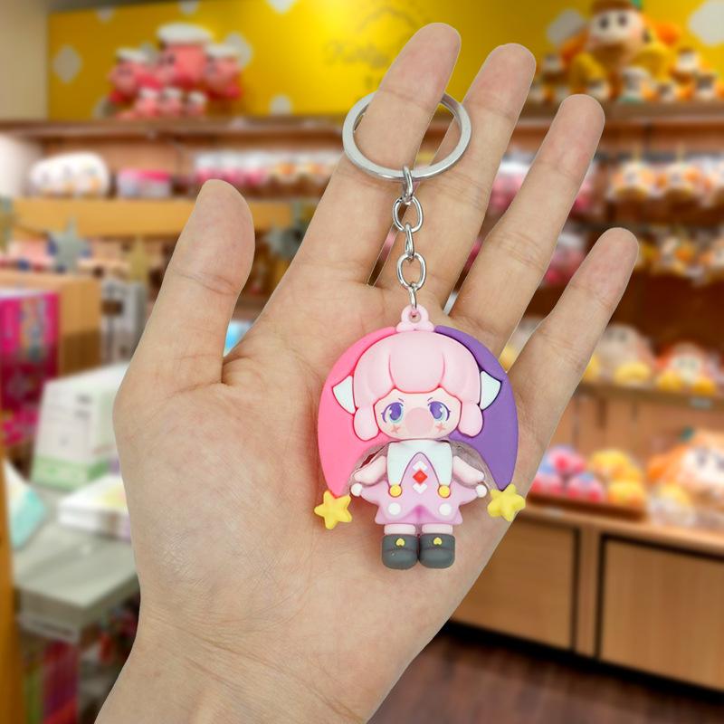 Creative Bubble Sprite Soft Rubber Doll Keychain and Bag Ornament