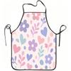 1pc Pastel Hearts And Flowers Print Apron, Durable And Easy To Clean, Adjustable Waistband, Polyester Material, for Kitchen Cooking, Gardening, Orchar