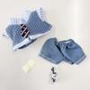 Shirt and pants set with tie for 10cm blue [parallel import goods] Model Kit