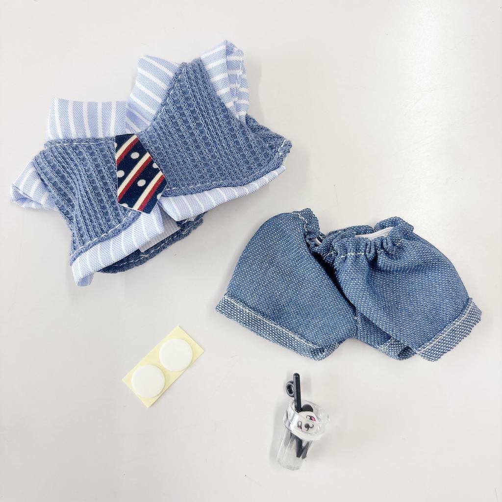 Shirt and pants set with tie for 10cm blue [parallel import goods] Model Kit