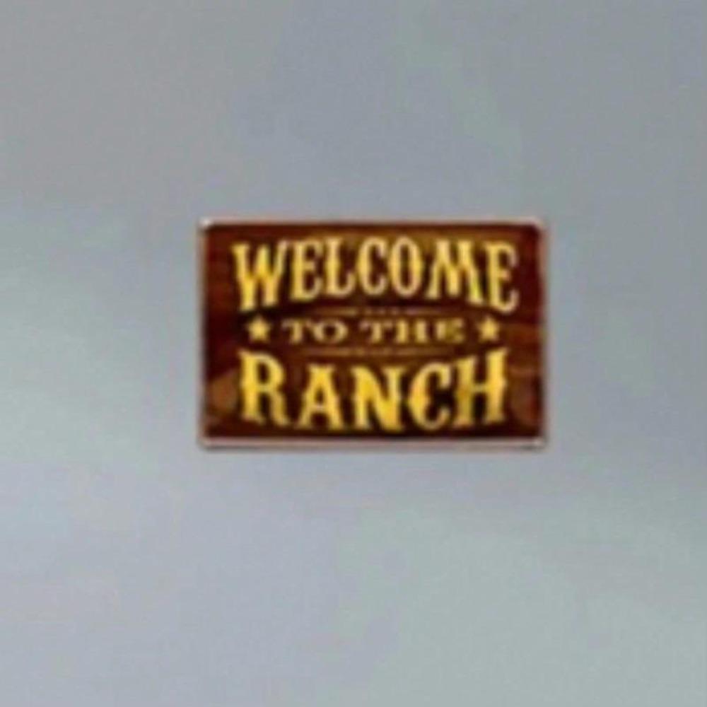 Vintage Farmhouse Metal Tin Sign 30x20cm Funny Cowboy Ranch Room Decor Wall Plaque