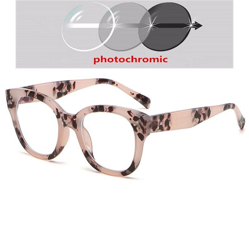 0 -0.5 -0.75 To -6.0 Leopard Frame Square Prescription Glasses For The Nearsighted Anti Blue Light Power Glasses With Diopters