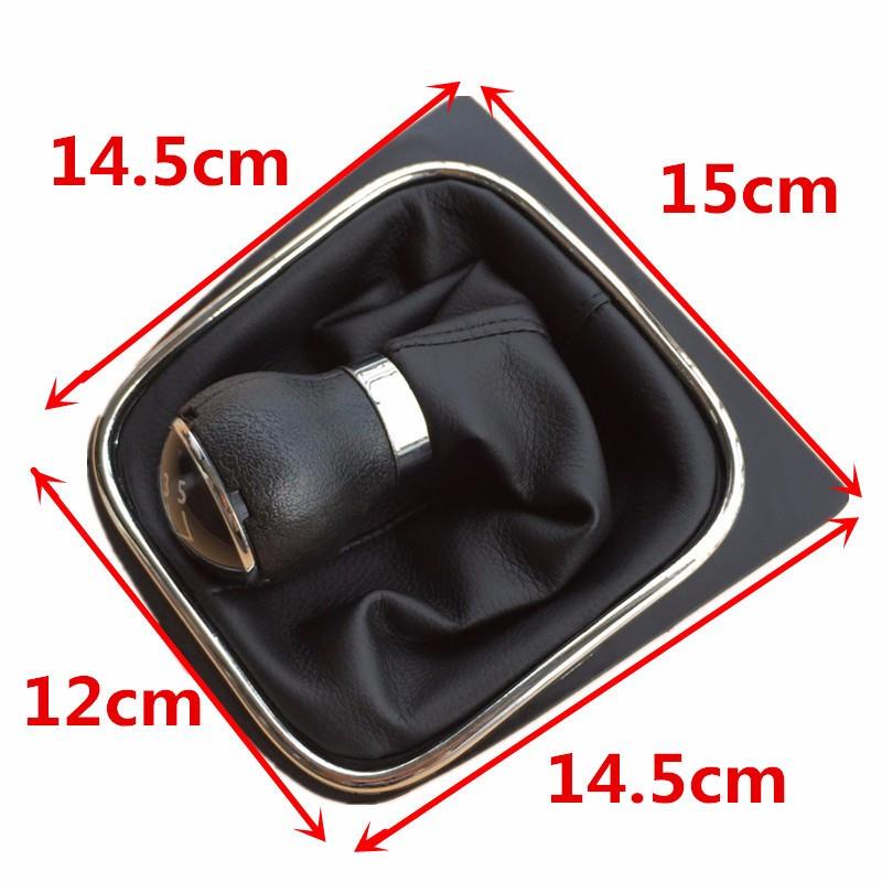 Pommeau de levier de vitesse 5/6 vitesses Soufflet Collier de soufflet Pour VW Golf 6 MK6 R20 Golf 5 A5 MK5 GTI GTD Jetta R32 A6 2004 2005 2007 2008-2014