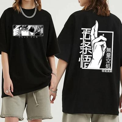 Móda Léto Legrační Anime Tričko Satoru Gojo Jujutsu Kaisen Pánské Oversized Krátký rukáv Sport Neformální Tričko Sportovní Měkké Topy