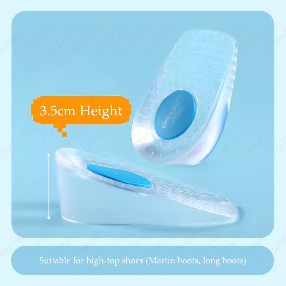 Silikon Einlegesohlen zur Höhenvergrößerung für Herren Damen Schuheinlagen Unsichtbare Erhöhungseinlegesohlen für Schuhe Fersenerhöhung Gel Fußpolster