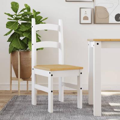 Vidaxl Dining Chairs, 2 Pcs, White, 40X46X99 Cm, Pine Wood