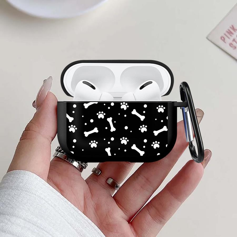 Kopfhörer Hüllen Abdeckung Hülle Für Airpods 3 2 Pro Pro2 1 Pro3 4 Schwarz Knochen