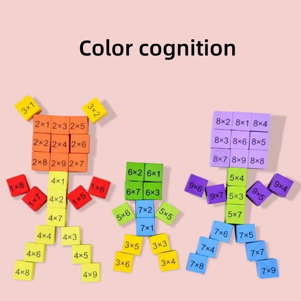 Montessori Children Educational Toys Wooden Multiplication Board Game for Multiplication Table Math Arithmetic Teaching Aids