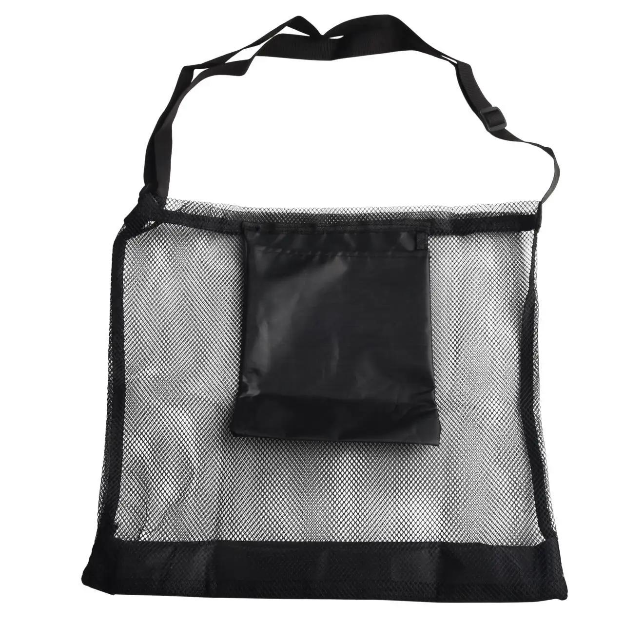 

Adjustable Strap Picking Bag Outdoor Foraging Bag Foldable Mesh Bag Mushroom Picking Bag Easy Organization Lightweight Design чёрный