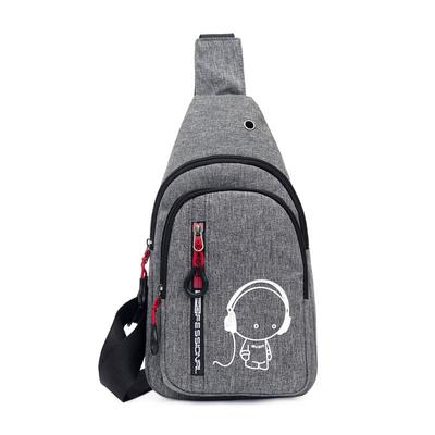 New Men's Bag Nylon Chest Bag Waist Bag Shoulder Crossbody Bag Night Light Bag Outdoor Sports and Leisure Men