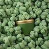 .5 Cu Ft Green Shamrock Shaped Recycled Anti Static Packing Peanuts Compostable Biodegradable Cushion for Shipping DustFree Abr