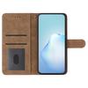 PU Leather Phone Shell for Google Pixel 6 Imprinted Line Skin-touch Anti-drop Cover with Wallet Stand