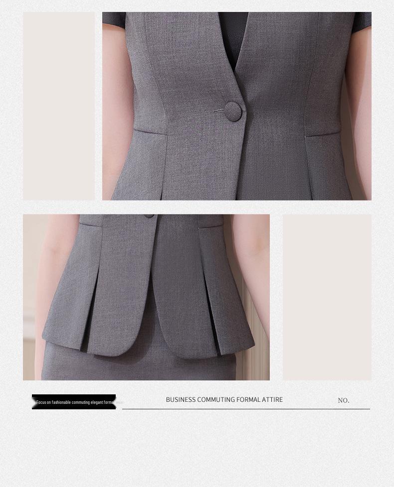 Women's Summer Professional Suit: Elegant, Lightweight Workwear for Hotel and Jewelry Store Managers