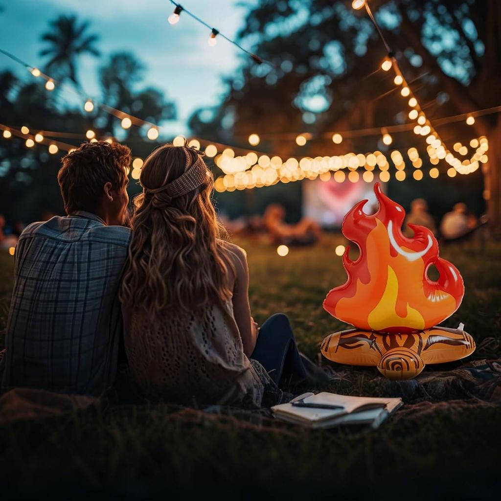 Inflatable Bonfire Torch Decoration for Parties and Outdoor Events