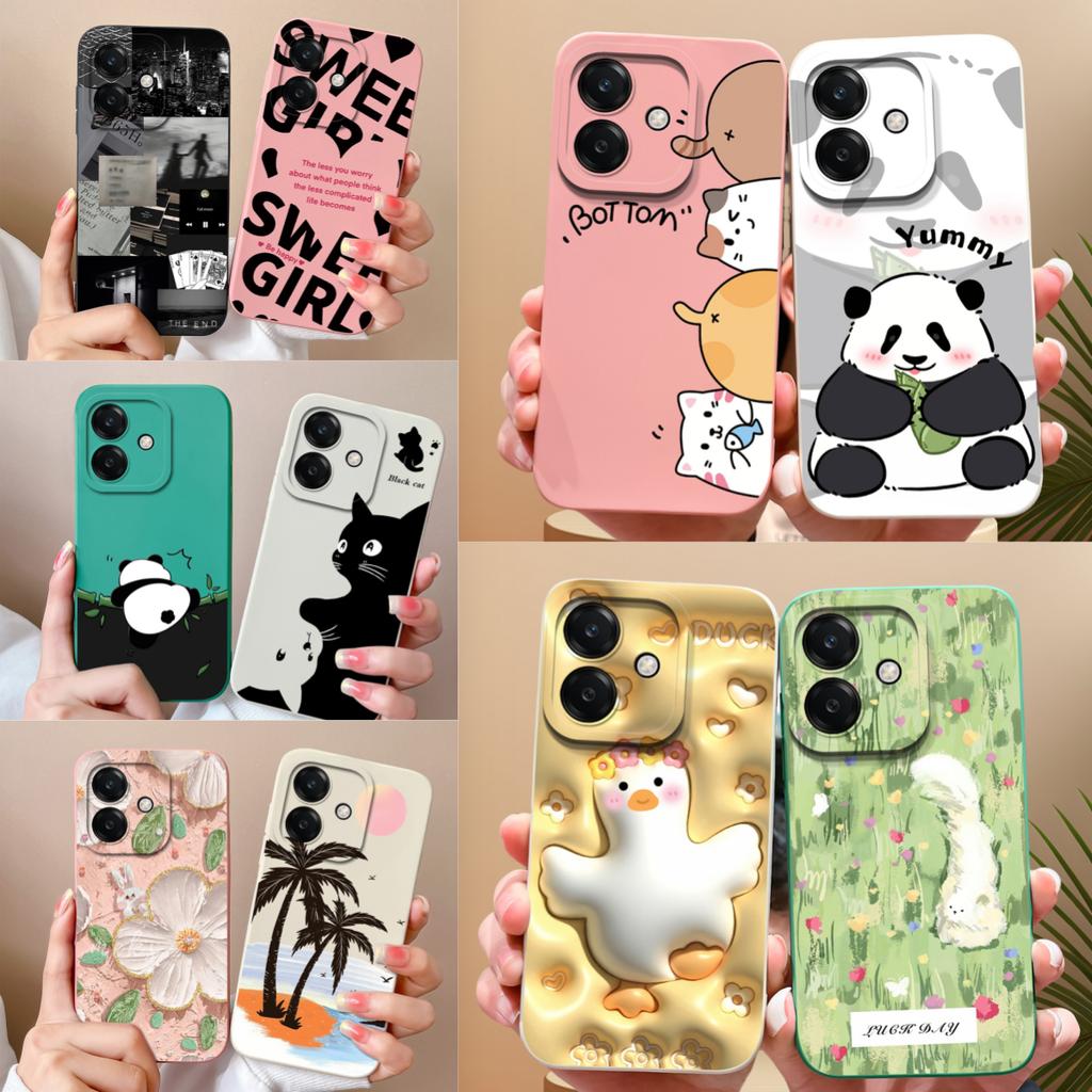 Per Oppo A3 Pro A3X A40 A80 Custodia per Telefono Creativa Protezione Completa Cover Posteriore Per Oppo A 3 OppoA3 4G 5G Morbido Silicone Liquido Fundas