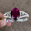 Pink Amethyst Gemstone Handmade 925 Sterling Silver Cuff Bangle Adjustable KKG-228