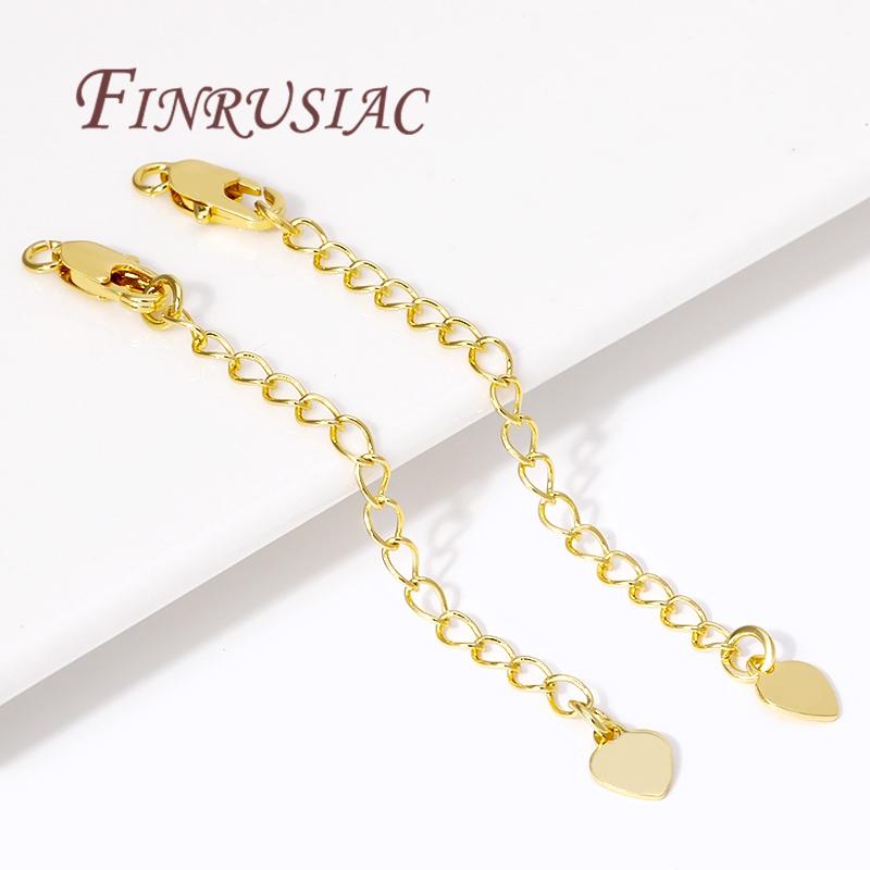 18K Gold Plated Extension Chain with Lobster Clasps Connector For Jewelry Making,Tail Extender Chains,DIY Bracelet Accessories