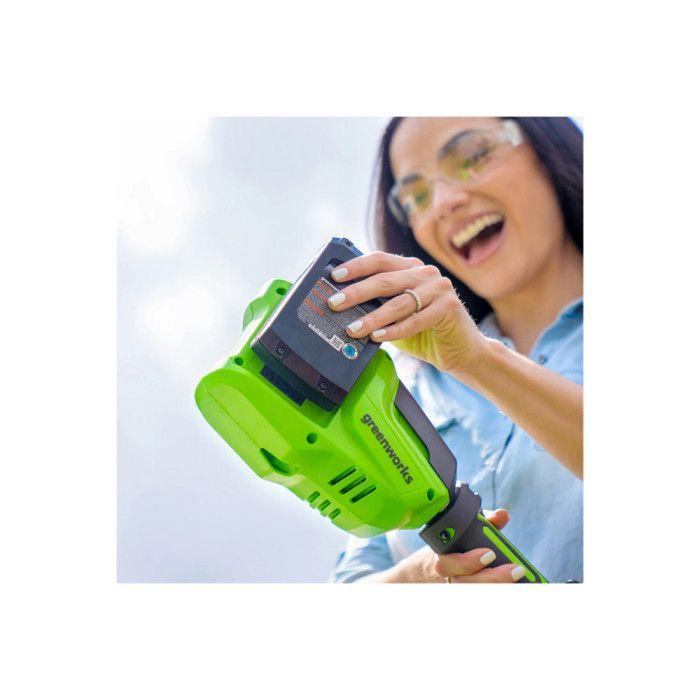 Batterie 24V - GREENWORKS - Modèle 2Ah - Chargeur Universel - Compatible Outils de Jardin - Recharge Rapide