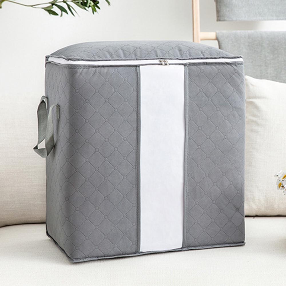 

1PC/2PCS Quilt storage bag Home moisture-proof clothing quilt storage bag thickened non-woven fabric Grey