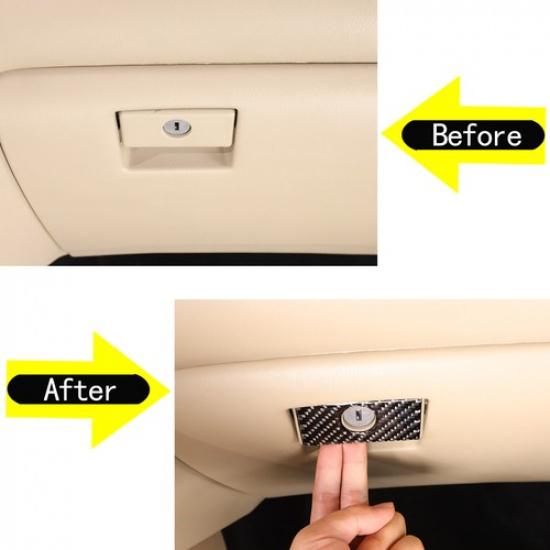 Carbon Fiber Co-pilot Storage Box Trim Sticker For Nissan Pathfinder 2013-18