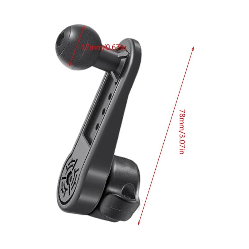 17mm Ball Mount Extension Adapter 360 Degree Rotating Arm Adapter Car Mount Phone Holder Extension Rod