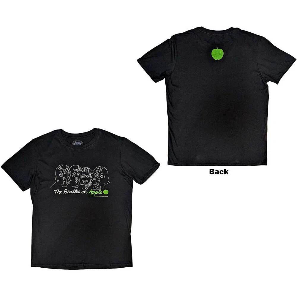 The Beatles On Apple T-Shirt Black New XS
