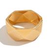 Übertriebene Metalltextur Facettenschliff Breites Armband Armband Design Sinn Geometrisch Unregelmäßiges Armband Weiblich