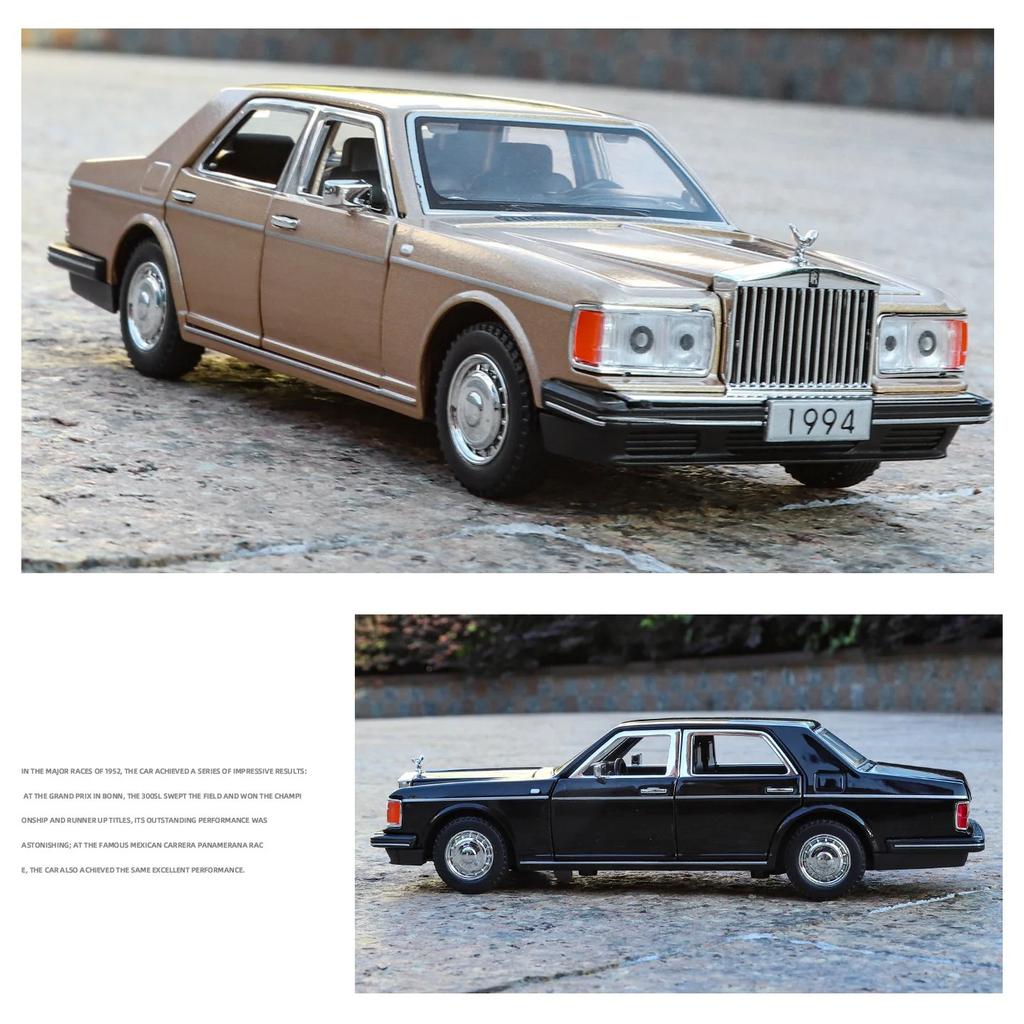 1/32 Rolls Royce Silver Seraph Alloy Model Car Toy Diecasts Casting Pull Back Sound and Light Car Toys for Children Vehicle