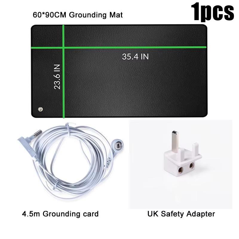 

Комплект заземляющего коврика 35,4 x 23,6 дюйма для сна, энергии, облегчения дискомфорта, баланса, хорошего самочувствия UK Plug чёрный