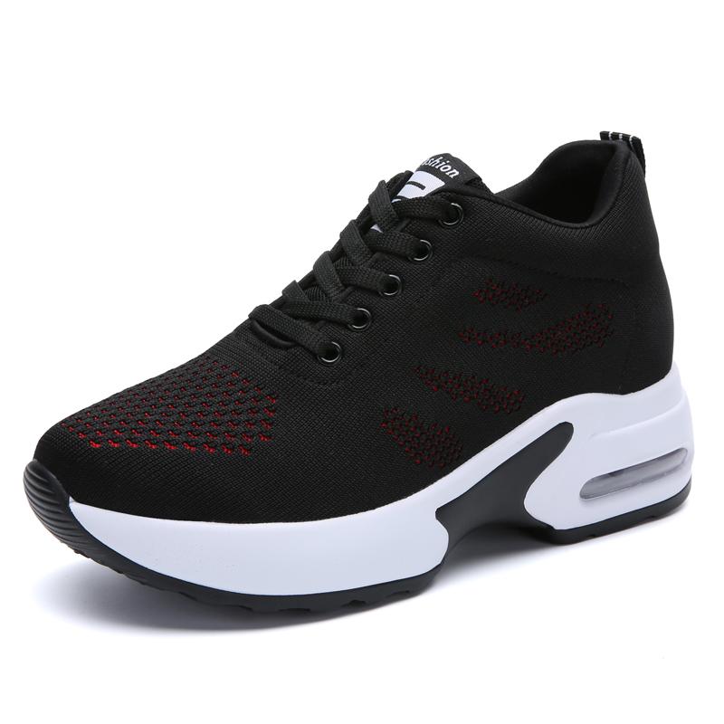 Autumn and winter breathable thick-soled casual inner height-increasing shoes lightweight soft-soled sports shoes cotton shoes