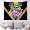 Le Monde Incroyable et Drôle de Gumball Tapisserie Colorée Accrochage Mural Accrochage Tarot Tapis Muraux Hippies Décoration Murale de Dortoir