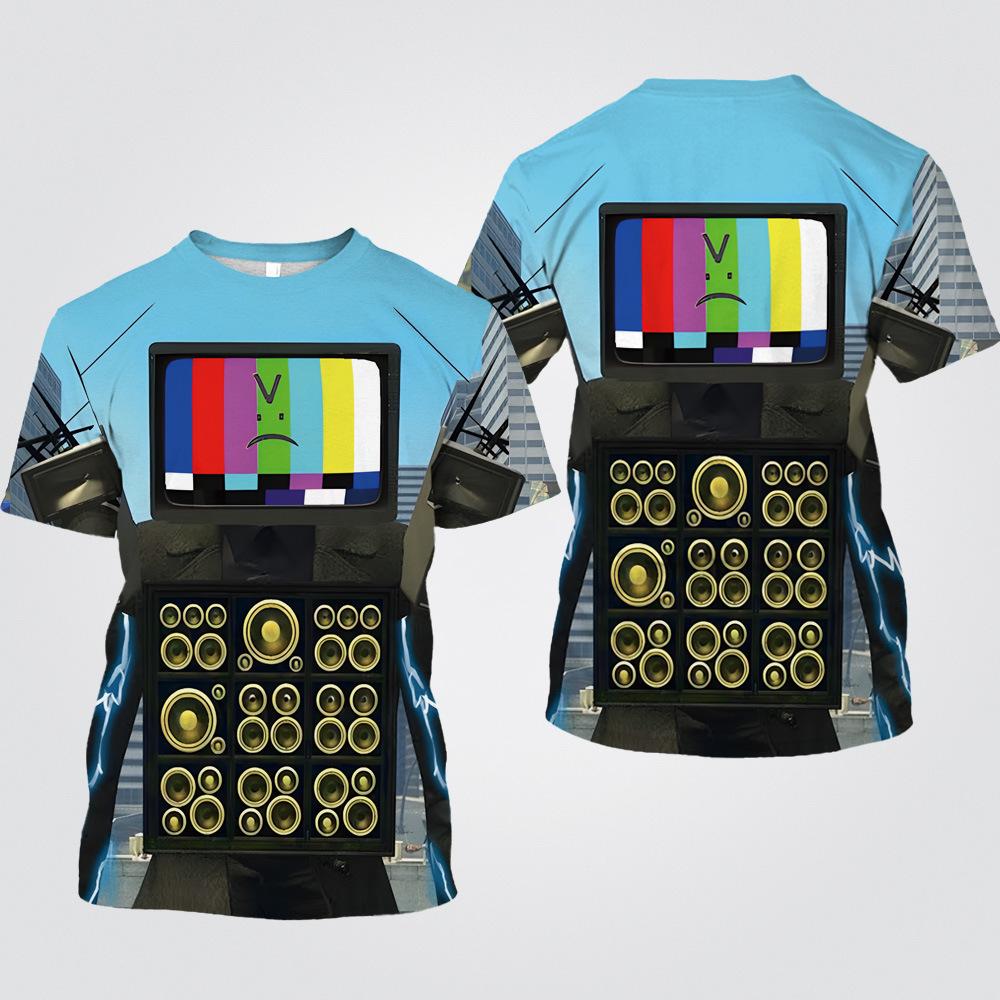 Summer Fashion Women/Men's Casual Game Skibidi Toilet Printed Cosplay Short Sleeve T-shirts